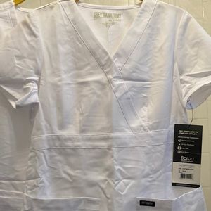 Bundle - Grey’s Anatomy Scrub Tops - White - Size Small *Brand New with/out tag*